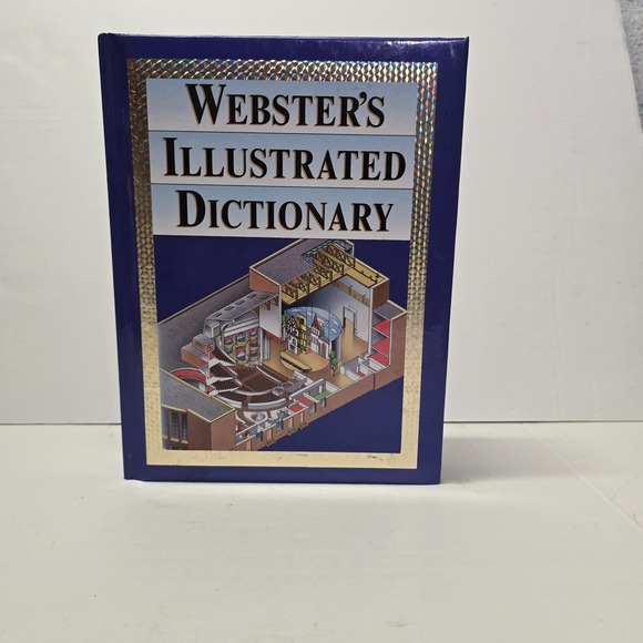 Merriam-Webster Other - Webster's Illustrated Dictionary Merriam-Webster Hardcover Blue Gold Gilt Edges
